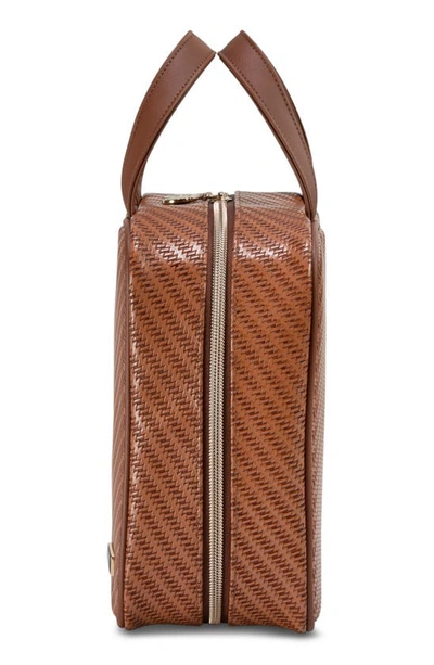 Stephanie Johnson Roseweood Cognac Matha Large Makeup Case In Cognac