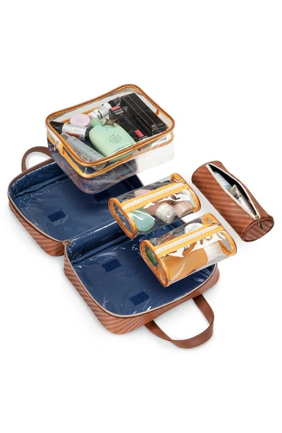 Stephanie Johnson Roseweood Cognac Matha Large Makeup Case In Cognac