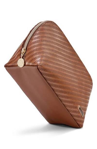 Stephanie Johnson Rosewood Cognac Lola Makeup Bag In Cognac