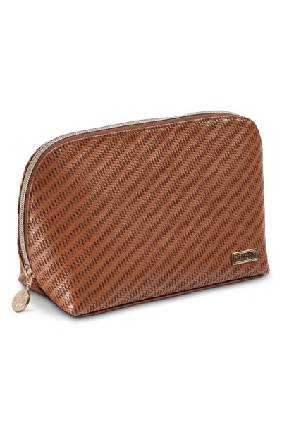 Stephanie Johnson Rosewood Cognac Lola Makeup Bag In Cognac