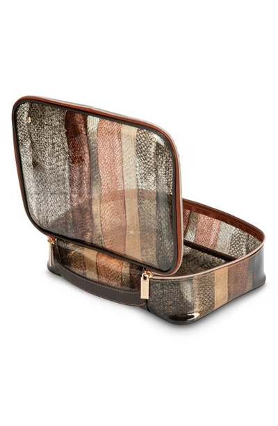 Stephanie Johnson Miami Snakeskin Print Jumbo Makeup Bag In Multi