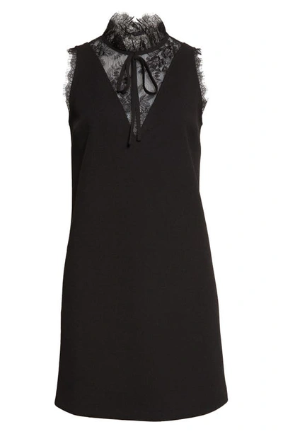 Shop Ted Baker Chharis Lace Mock Neck Dress In Black