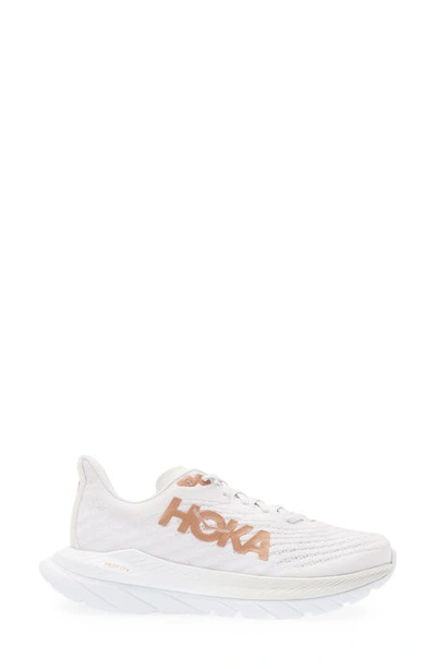 Shop Hoka Mach 5 Running Shoe In White / Copper