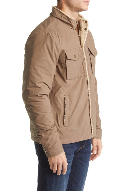 Shop Marine Layer Water Repellent Canvas Jacket In Morel