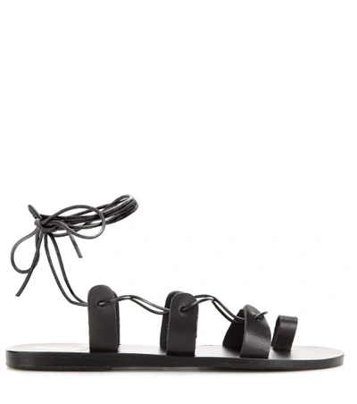 Shop Ancient Greek Sandals Alcyone Leather Sandals In Llack