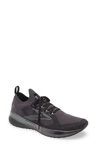 Shop Brooks Levitate Stealthfit Gts 5 Running Shoe In Black/ Ebony/ Grey