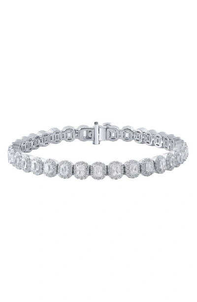 Shop Badgley Mischka Collection 14k White Gold Square Diamond Pavé Bracelet