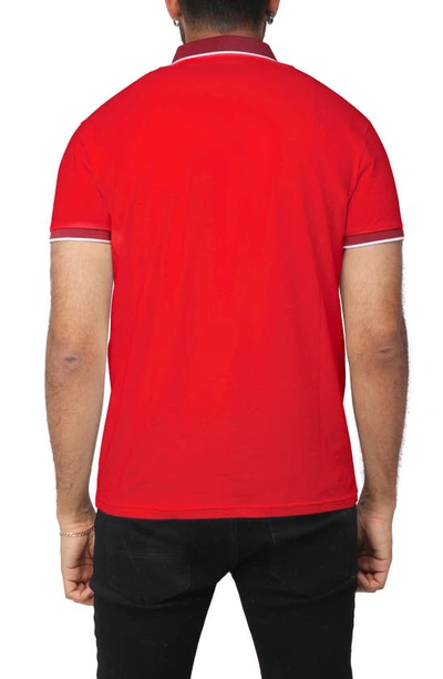 Shop X-ray Xray Pipe Trim Knit Polo In Red