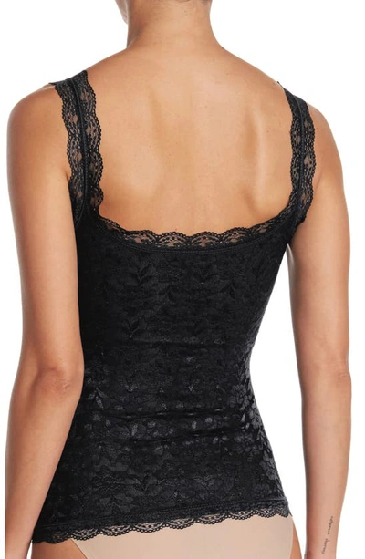 Secret Lace Allover Lace Lined Camisole In Black