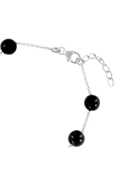 Shop Effy Sterling Silver Onyx Chain Bracelet In Black