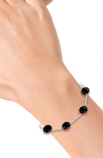Effy Sterling Silver Onyx Chain Bracelet In Black