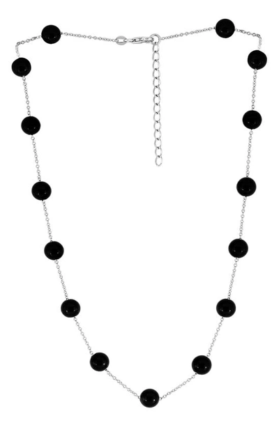 Shop Effy Sterling Silver & Onyx Beaded Necklace In Black