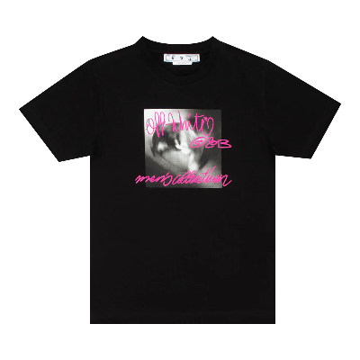 Pre-owned Off-white Tornado Type Slim Short-sleeve Tee 'black/fuchsia'