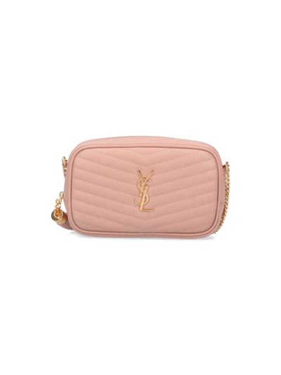 Shop Saint Laurent 'lou' Mini Bag In Rosa