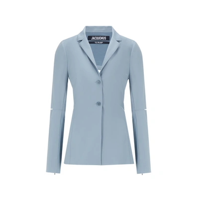 Shop Jacquemus La Veste Melo Jacket In Blue