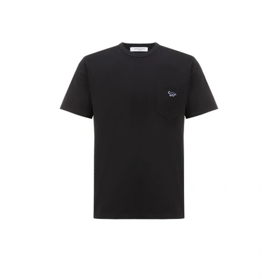 Shop Maison Kitsuné T-shirt Col Rond En Coton In Noir