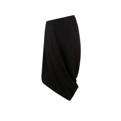 Shop Dawei Asymmetric Skirt In Black