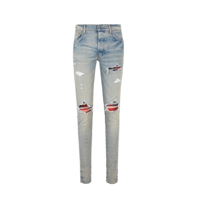 Shop Amiri Jeans With Frayed Details In Blue