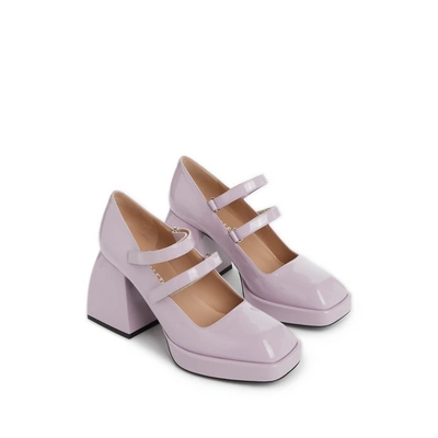 Shop Nodaleto Bulla Babies Patent Leather Heels In Purple