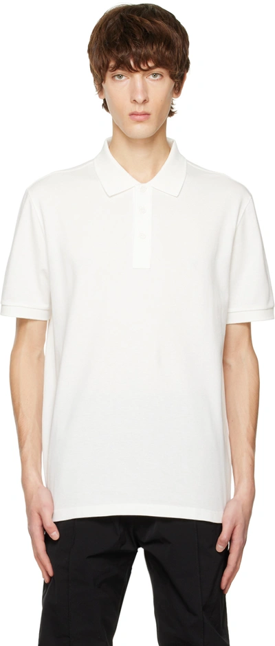 Shop Bottega Veneta White Vented Polo In 9071 Chalk