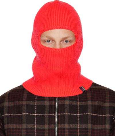 Shop Ps By Paul Smith Orange Lambswool Balaclava In 16 Oranges