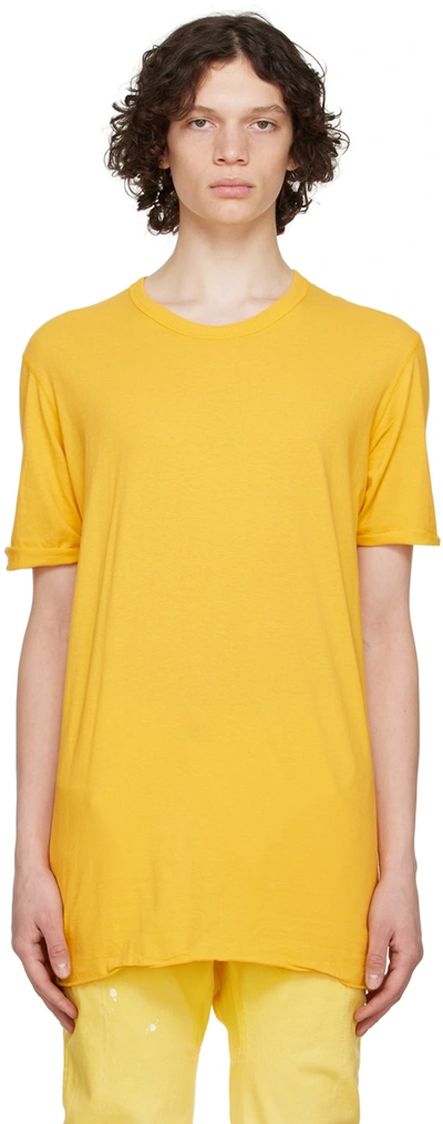 Shop Boris Bidjan Saberi Yellow Rolled T-shirt In Fat