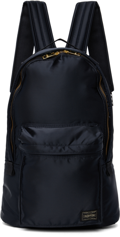 Shop Porter - Yoshida & Co. Navy Nylon Backpack In Iron Blue 50