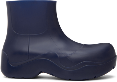 Shop Bottega Veneta Blue Puddle Boots In 4006 Cruise