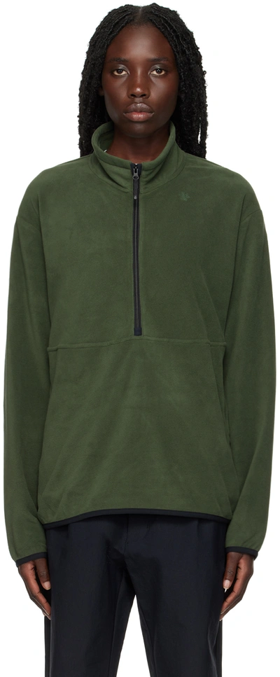 Shop Goldwin Green Half-zip Sweater In Agave Green