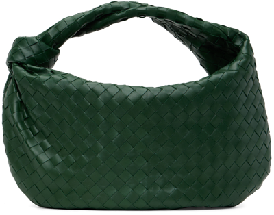 Shop Bottega Veneta Green Jodie Shoulder Bag In 3035 Raintree Gold