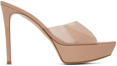 Shop Gianvito Rossi Beige Betty Platform Sandals In Praline+peach