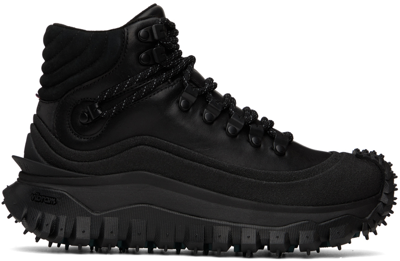 Shop Moncler Black Trailgrip Gtx Sneakers In 999 Black