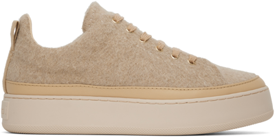 Shop Max Mara Beige Tunny Sneakers In 001 Sand