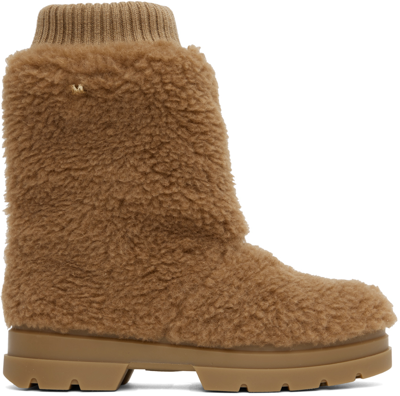 Shop Max Mara Tan Ctanith Boots In 001 Camel