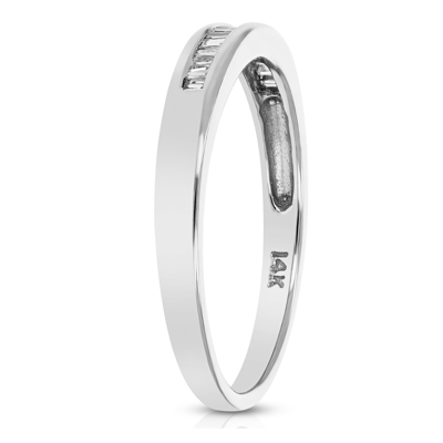 Vir Jewels 1/4 Cttw Baguette Diamond Wedding Band In 14k White Gold In White