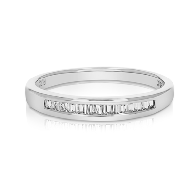 Vir Jewels 1/4 Cttw Baguette Diamond Wedding Band In 14k White Gold In White