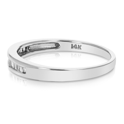 Vir Jewels 1/4 Cttw Baguette Diamond Wedding Band In 14k White Gold In White