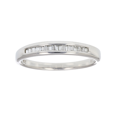 Vir Jewels 1/4 Cttw Baguette Diamond Wedding Band In 14k White Gold In White