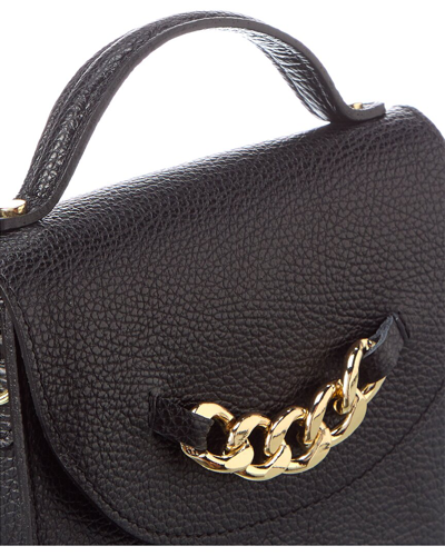 Shop Persaman New York Anais Top Handle Leather Satchel In Black