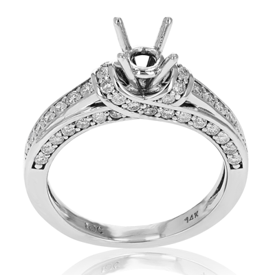Vir Jewels 1 Cttw Semi Mount Diamond Engagement Ring 14k White Gold Round Bridal