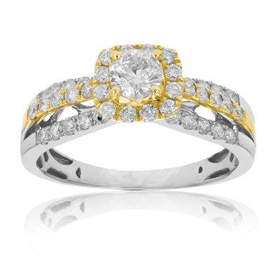 Vir Jewels 1 Cttw Diamond Engagement Ring 14k Two Tone White And Yellow Gold Bridal