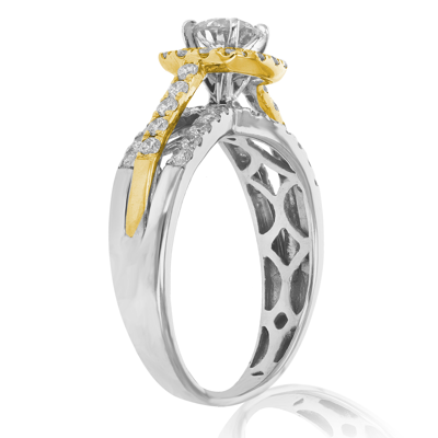 Vir Jewels 1 Cttw Diamond Engagement Ring 14k Two Tone White And Yellow Gold Bridal