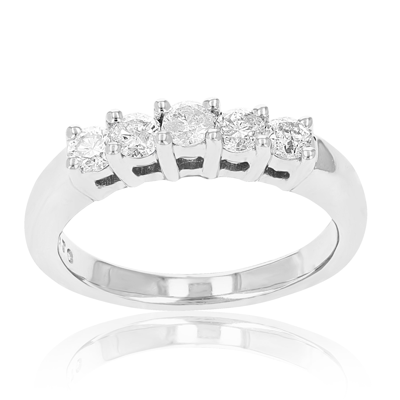 Vir Jewels 1.10 Cttw Semi Mount Diamond Wedding Bridal Set 14k White Gold Round