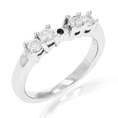 Vir Jewels 1.10 Cttw Semi Mount Diamond Wedding Bridal Set 14k White Gold Round