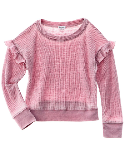 Shop Splendid Zurie Burnout Sweatshirt In Pink