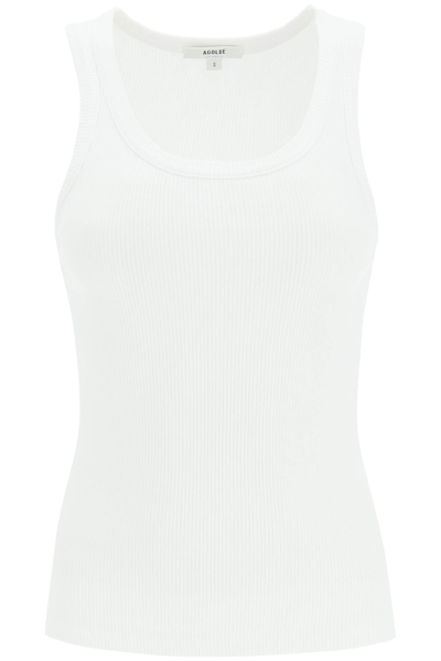 Shop Agolde Basic Tank Top In White