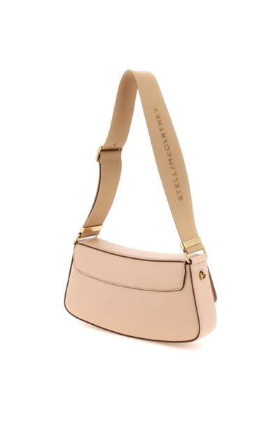 Shop Stella Mccartney S-wave Shoulder Bag In Beige,pink