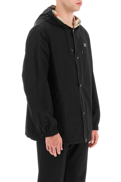 Shop Burberry Reversible Lightweight Jacket With Tartan Lining In Black,beige