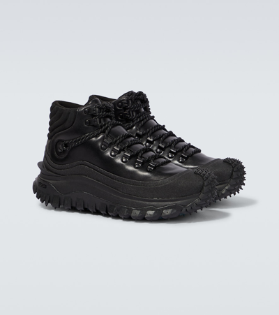 Shop Moncler Trailgrip High Gtx Trail Running Shoes In Black