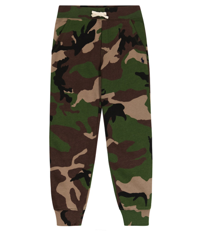 Shop Polo Ralph Lauren Camouflage Cotton-blend Sweatpants In Surplus Camo